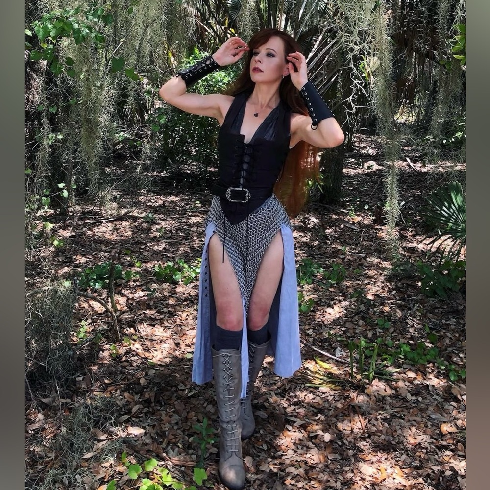 Silver Chainmail Skirt Belt - Fully Adjustable Knight / Viking Armor - Picture 2 of 8